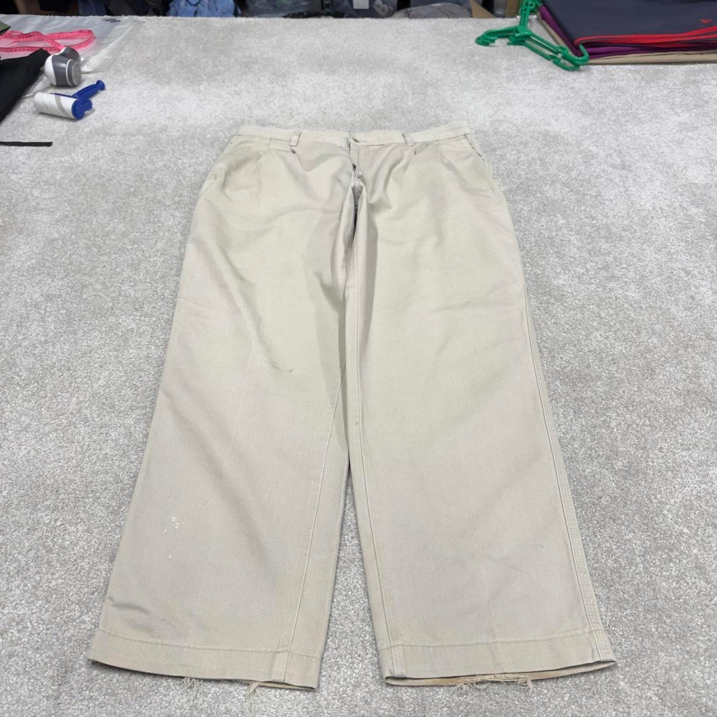 Baggy Carhartt work pants W38L31 beige loose skate pants