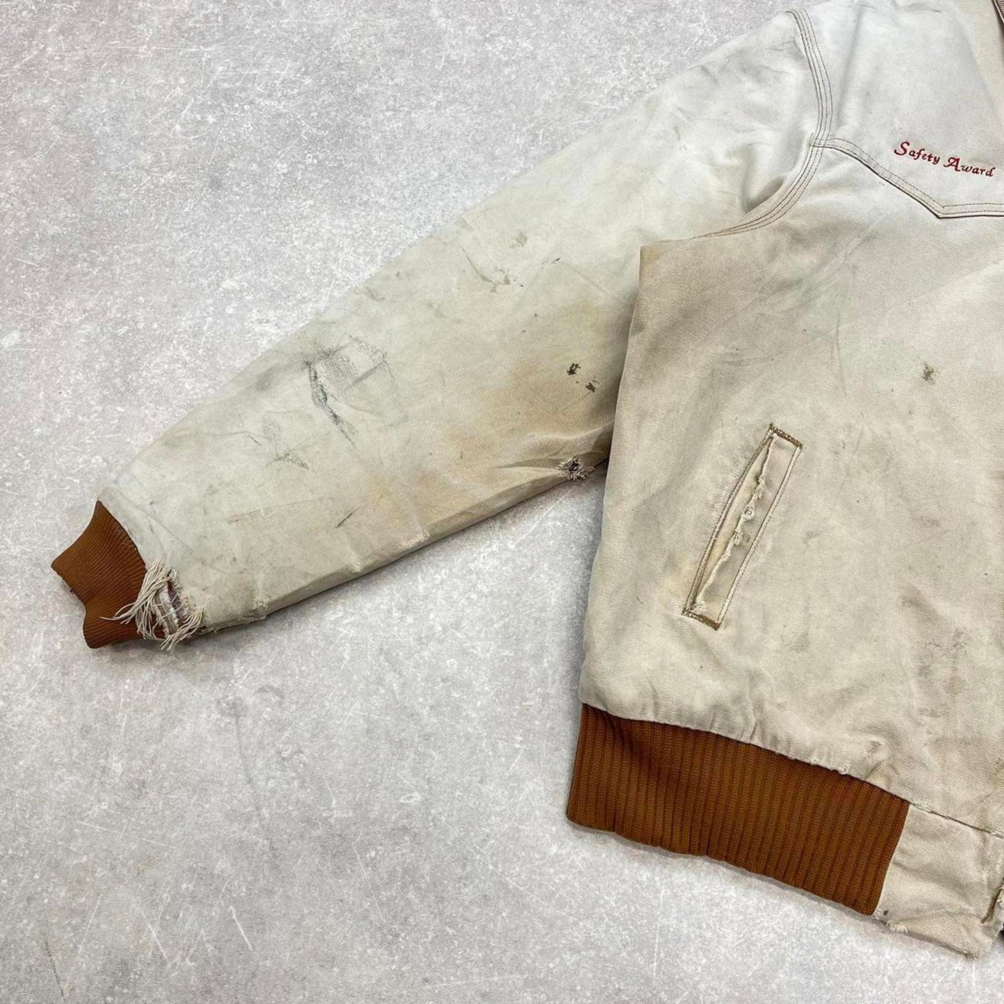 Vintage Carhartt bomber jacket XL Santa Fe thick padded canvas American Workwear