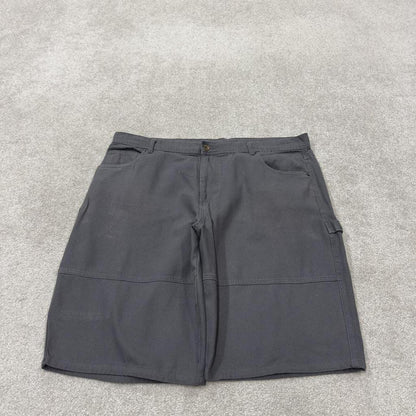 Baggy denim carpenter shorts cargo grey No Boundaries skater style surf jorts