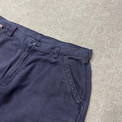 Carhartt Baggy cargo pants y2k W40L30 navy Loose fit skater workwear pants, utility pockets
