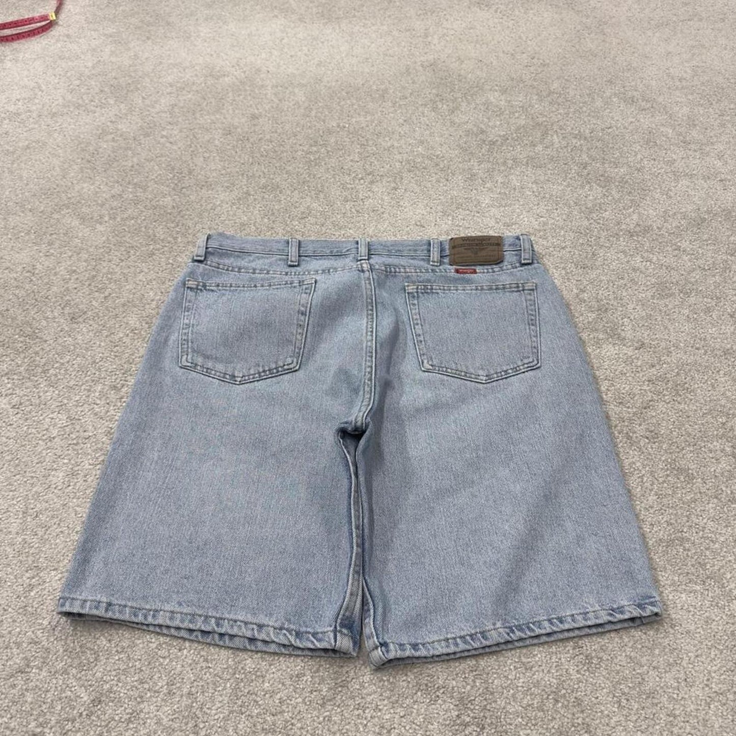 Wrangler Y2K denim shorts workwear blue Loose relaxed 100% cotton jorts summer festival