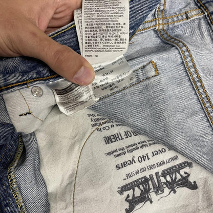 Y2K Levi’s 505 jeans W36L34 washed blue straight leg red tab logo 100% cotton