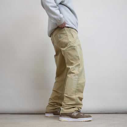Mens Carhartt carpenter pants W36 L32 tan relaxed 90s style cargos