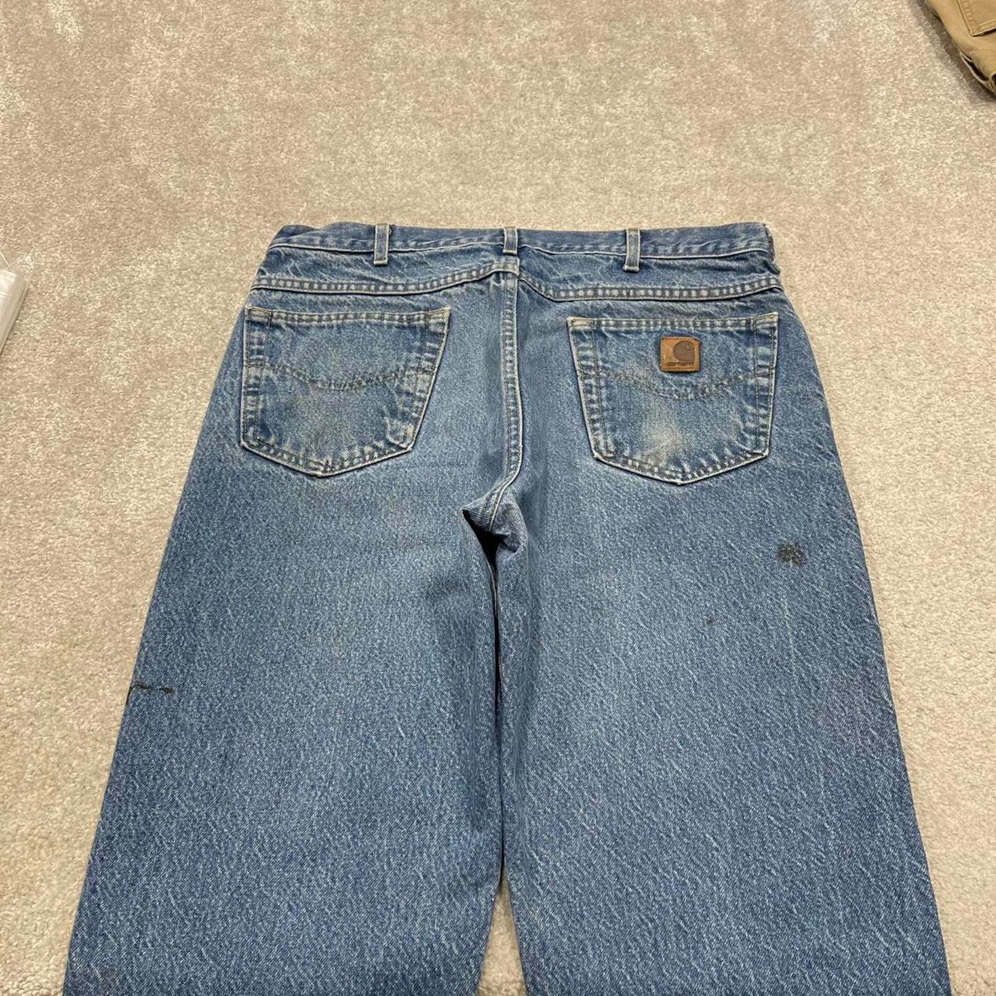 Y2K vintage Carhartt denim jeans blue Loose relaxed fit skate style workwear pants