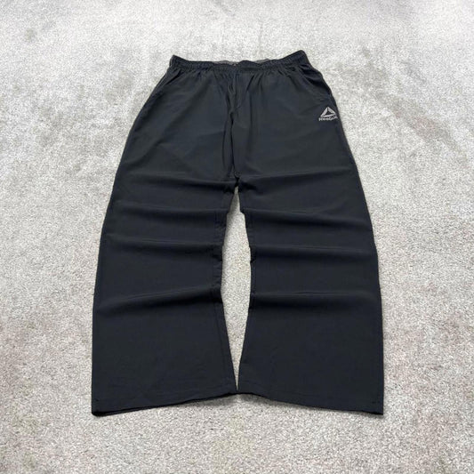 Y2k Reebok tracksuit bottoms Medium men's black joggers casual sports gym wear track pants
