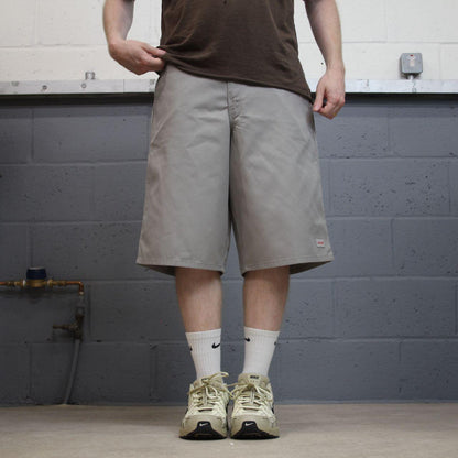 Dickies carpenter shorts long leg grey Twill chino skater style shorts loose long leg