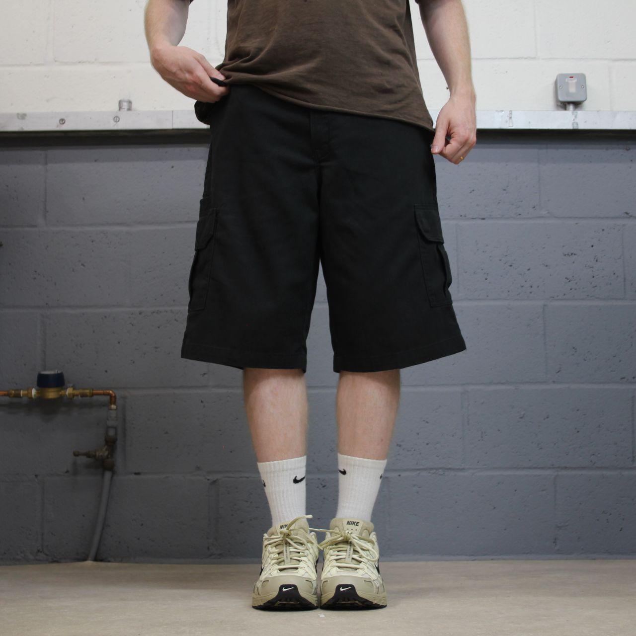 Dickies baggy cargo shorts relaxed black Twill chino skater style shorts loose leg