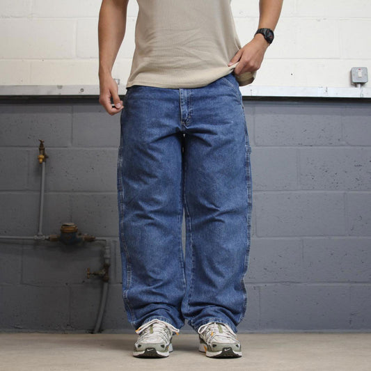 Baggy Lee carpenter jeans W38L30 blue denim skater style carpenters