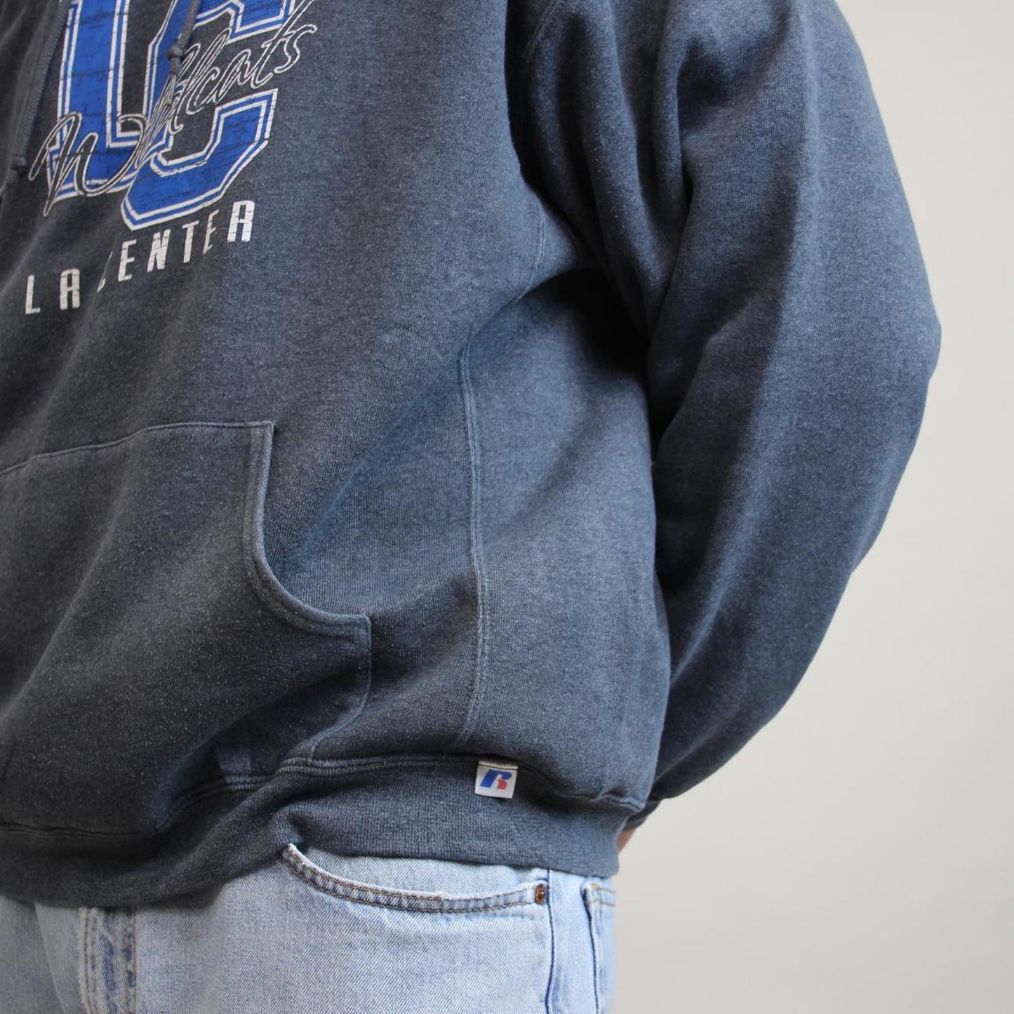 Grey vintage Russell hoodie XL