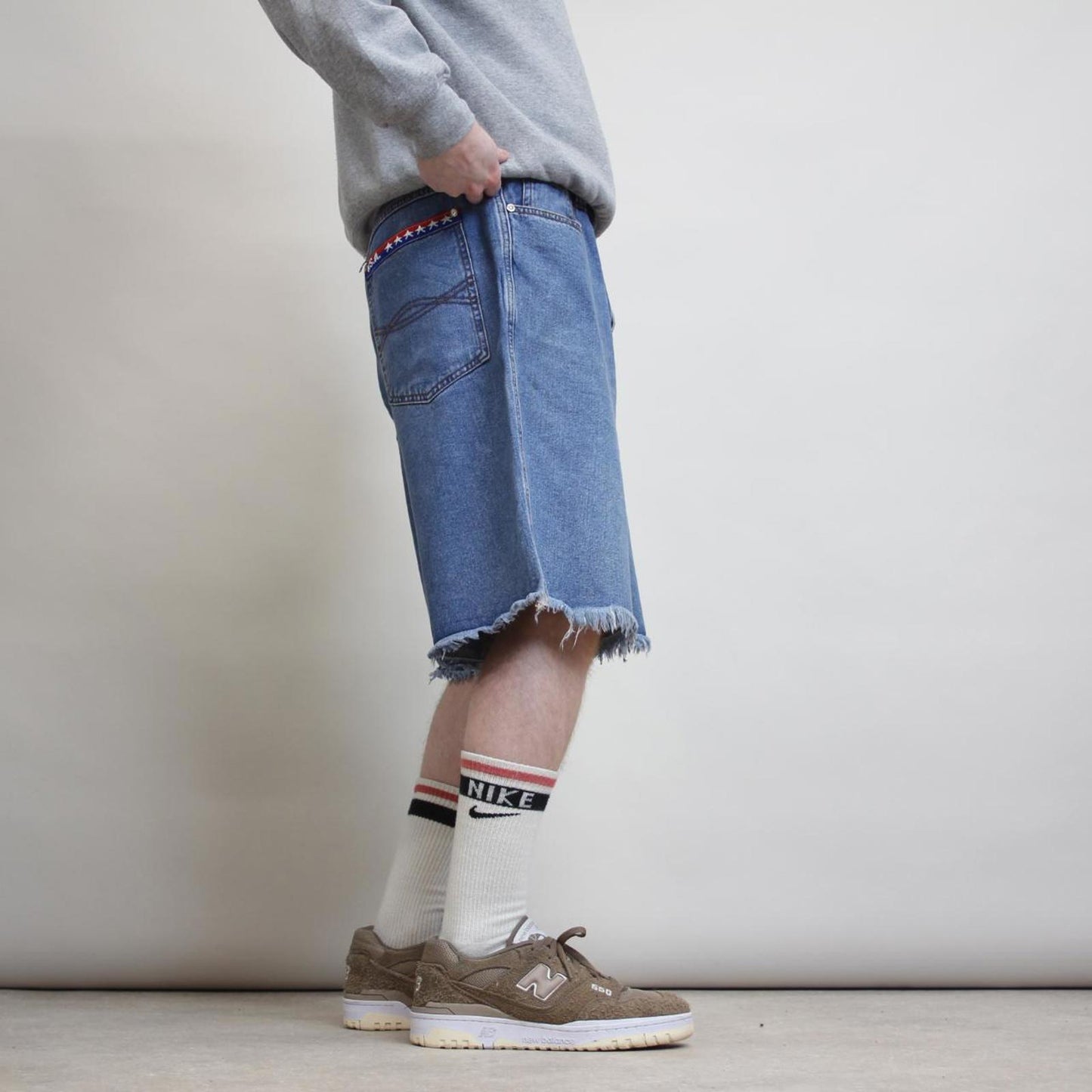 Blue Branded One jean shorts W36