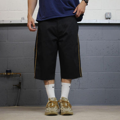 Dickies chino shorts black Chino style skater shorts lon leg festival