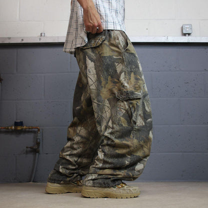 Baggy Realtree camo cargo pants khaki Outfitters Ridge wide leg camouflage hunting trousers