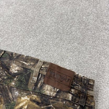 Wrangler pro gear realtree jeans camo pants Y2K khaki camouflage pattern hunting utility trousers