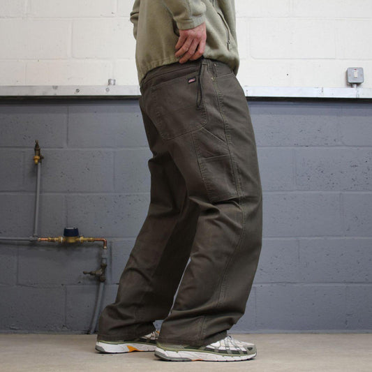 00s Dickies carpenter jeans green W40L30 90s skate style thick canvas cargos streetwear casual