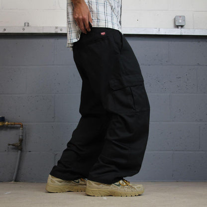 Red Kap vintage baggy cargo pants y2k black Wide leg 2000s style skater work pants