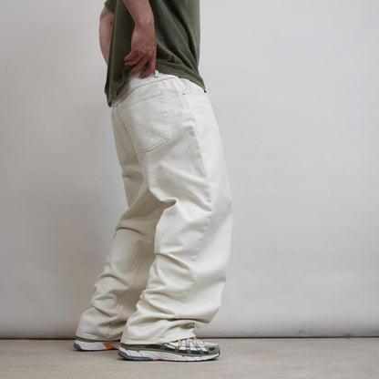 Baggy Anchor Blue jeans W38 L31 off white baggy denim skater pants