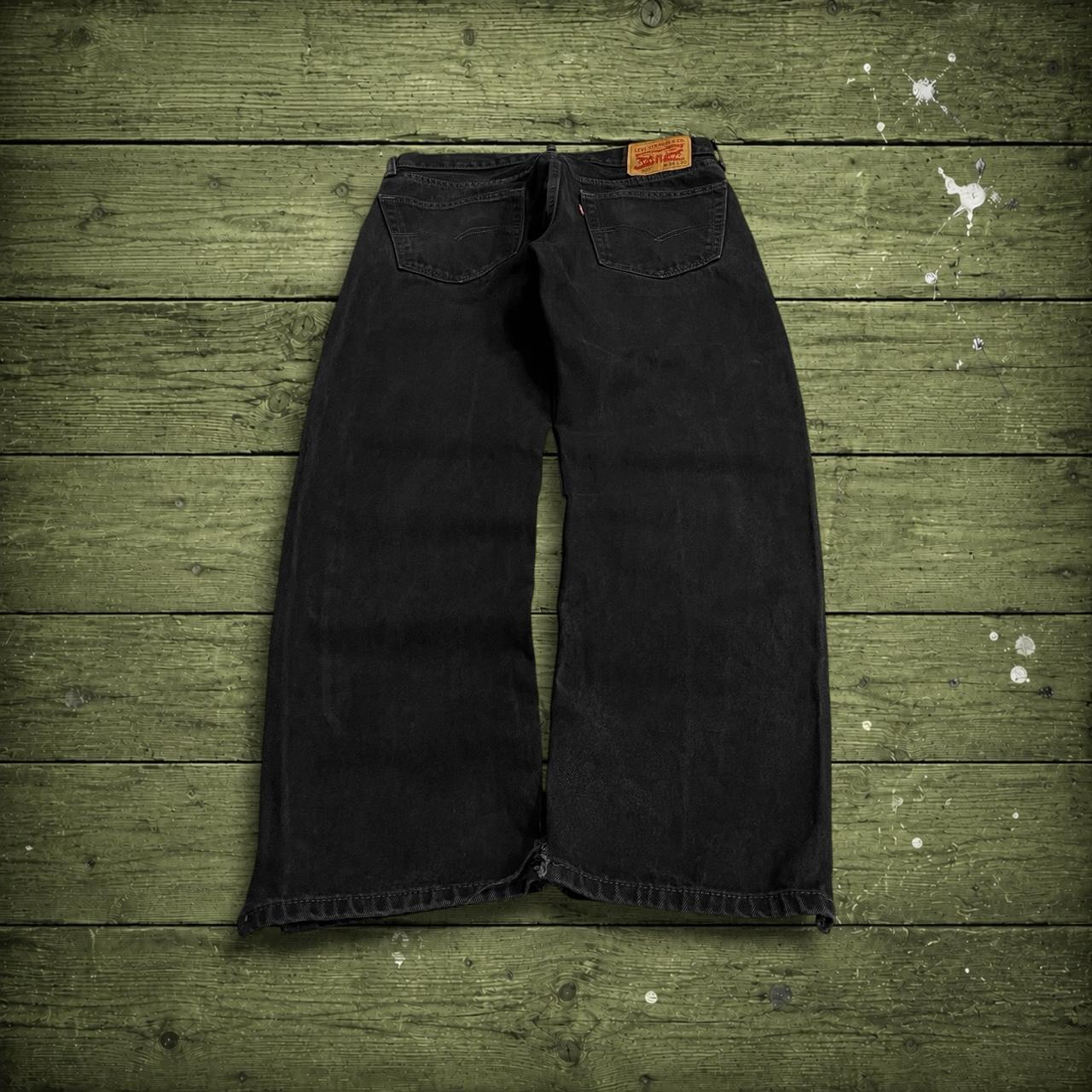 Levi's 505 straight fit jeans y2k black Regular straight leg denim pants red tab logo
