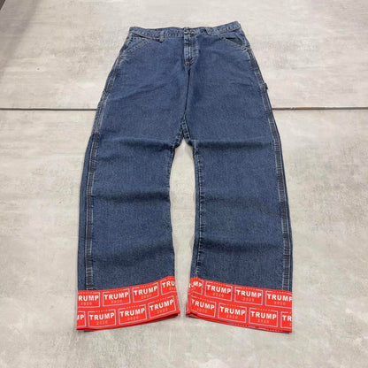 Blue Wrangler carpenter jeans W38L32 loose cargo 90s skater style pants