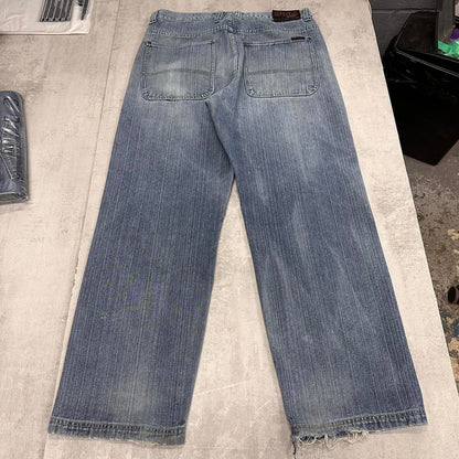Blue Moda baggy skate jeans W36 L32 loose denim 90s style hip hop pants