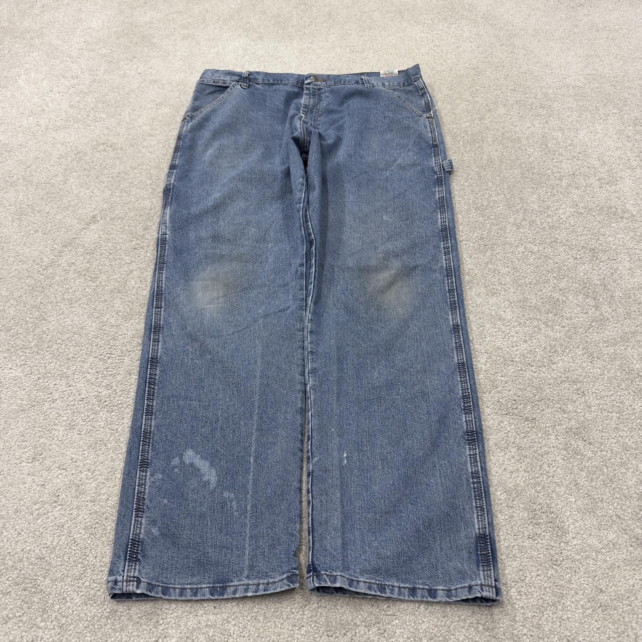 Wrangler carpenter jeans y2k blue denim loose leg 2000s style workwear cargos