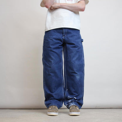 Vintage Carhartt carpenter jeans W33 L32 blue loose Dungaree fit denim work skate jeans