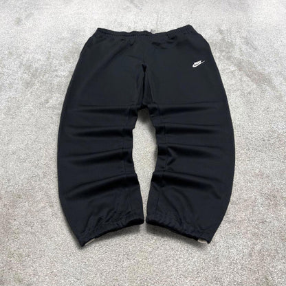 Black Nike trackies XL y2k style joggers print Swoosh logo gym wear track pants