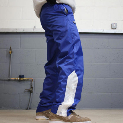 Y2k Champion tracksuit bottoms blue Small mens loose 00s joggers logo trackies sporty style