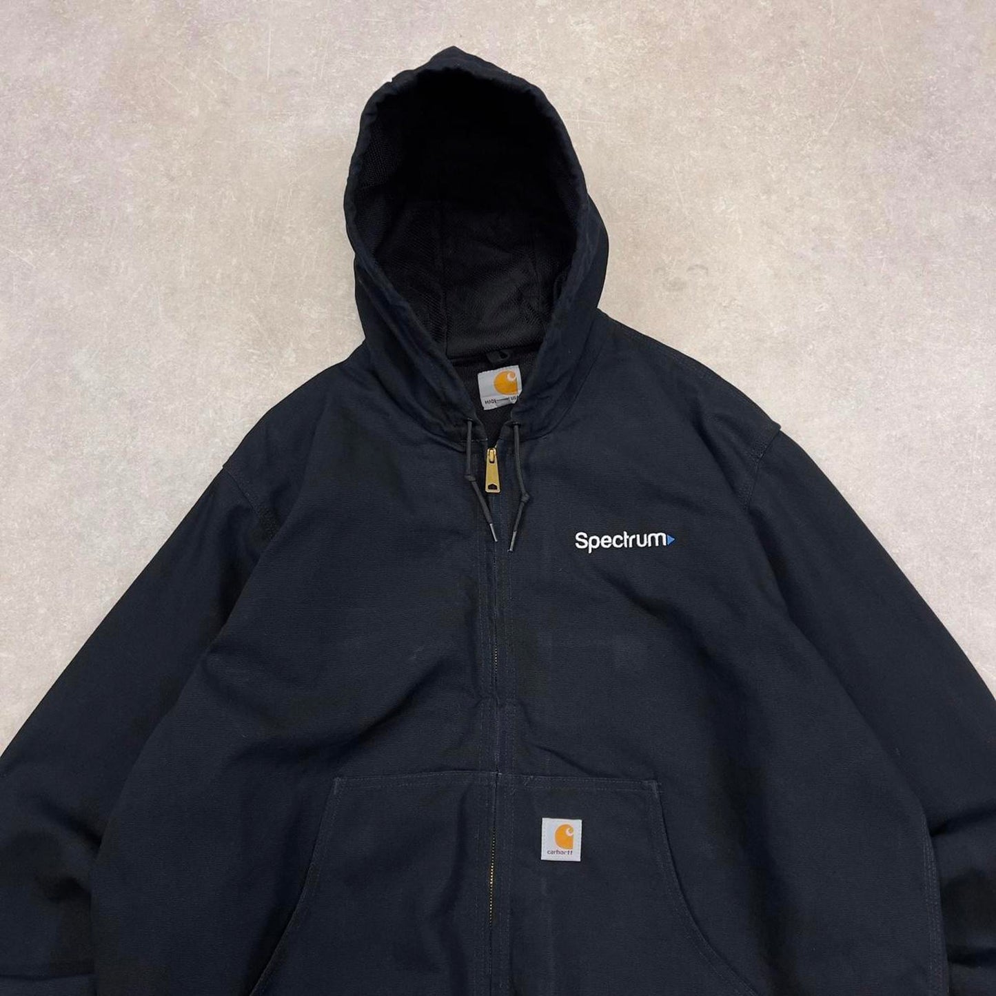 Black hooded Carhartt active jacket XL