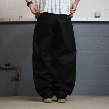 Dickies baggy pants black y2k wide leg W38L30 Loose fit chino skate style work trousers