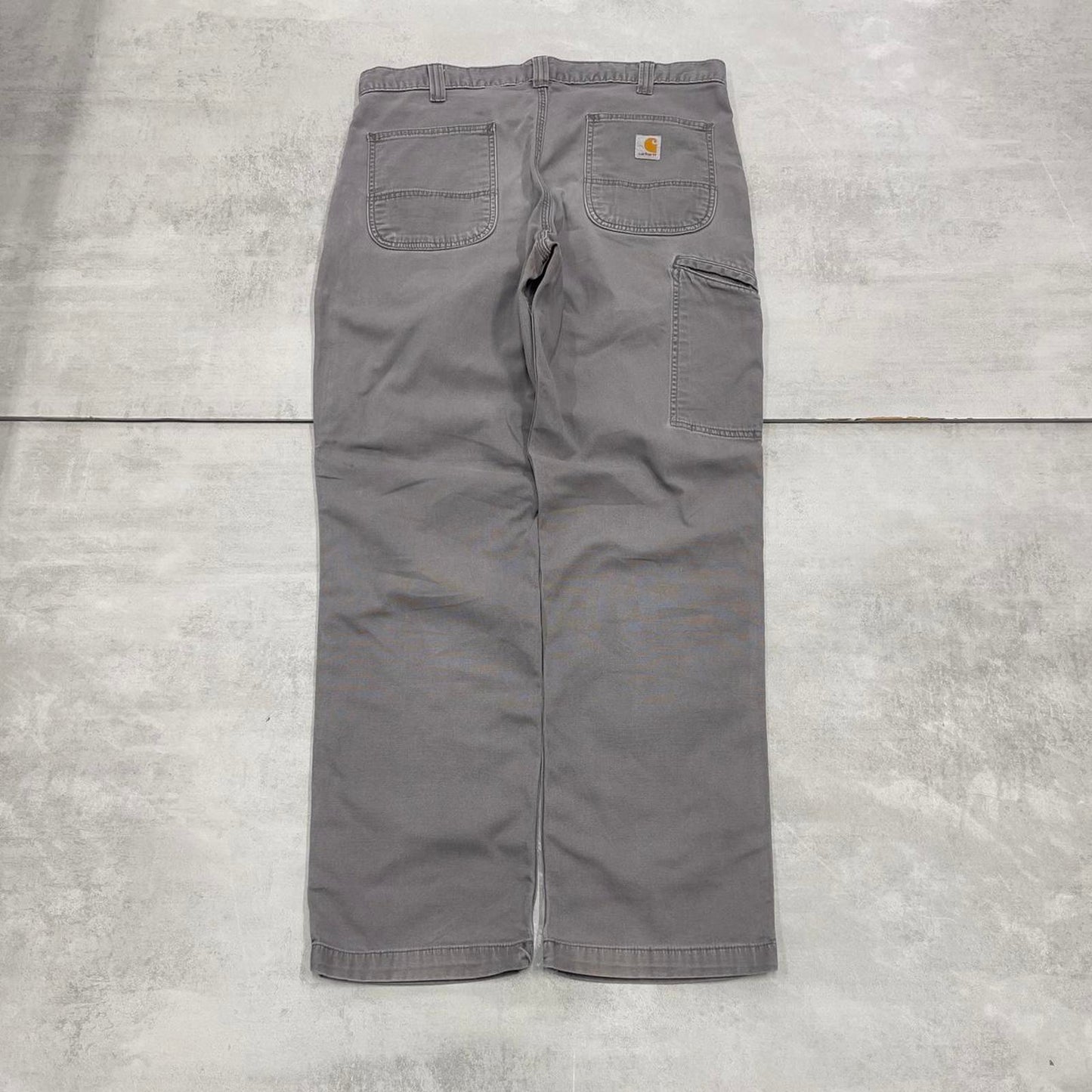 Mens Carhartt carpenter pants W36 L32 grey relaxed fit skater style cargos