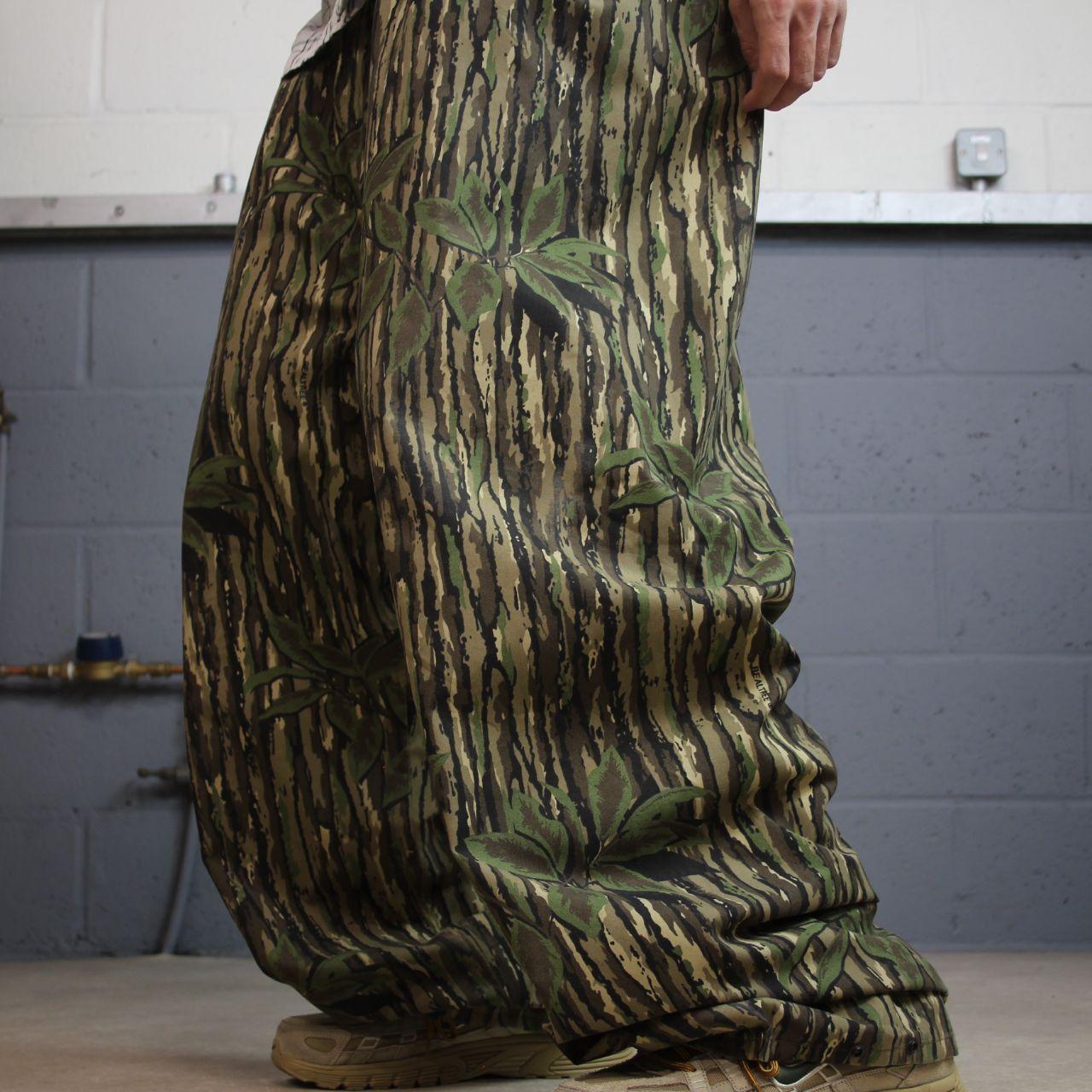 Vintage goretex waterproof baggy pants y2k khaki Cabelas Realtree camo wide leg adjustable trousers