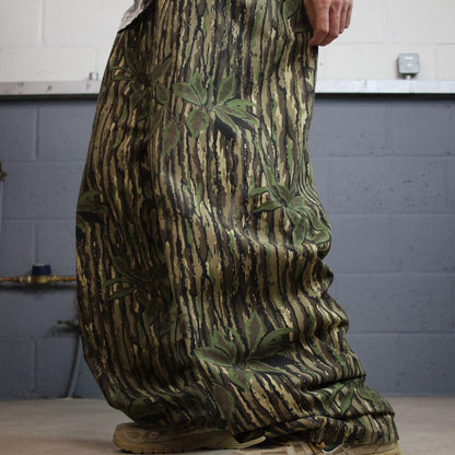 Vintage goretex waterproof baggy pants y2k khaki Cabelas Realtree camo wide leg adjustable trousers