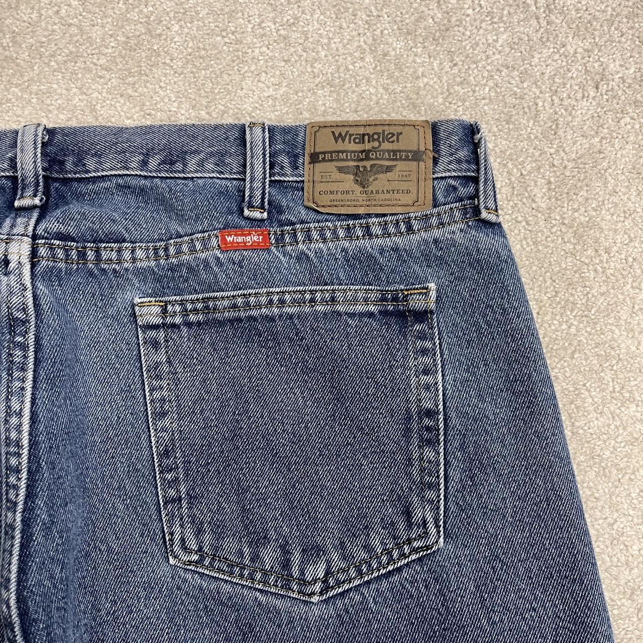 Wrangler jeans y2k blue straight leg denim 100% cotton