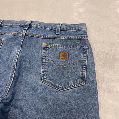 Blue Carhartt jeans W38L32 vintage 90s skater style relaxed fit loose 5 pocket pants