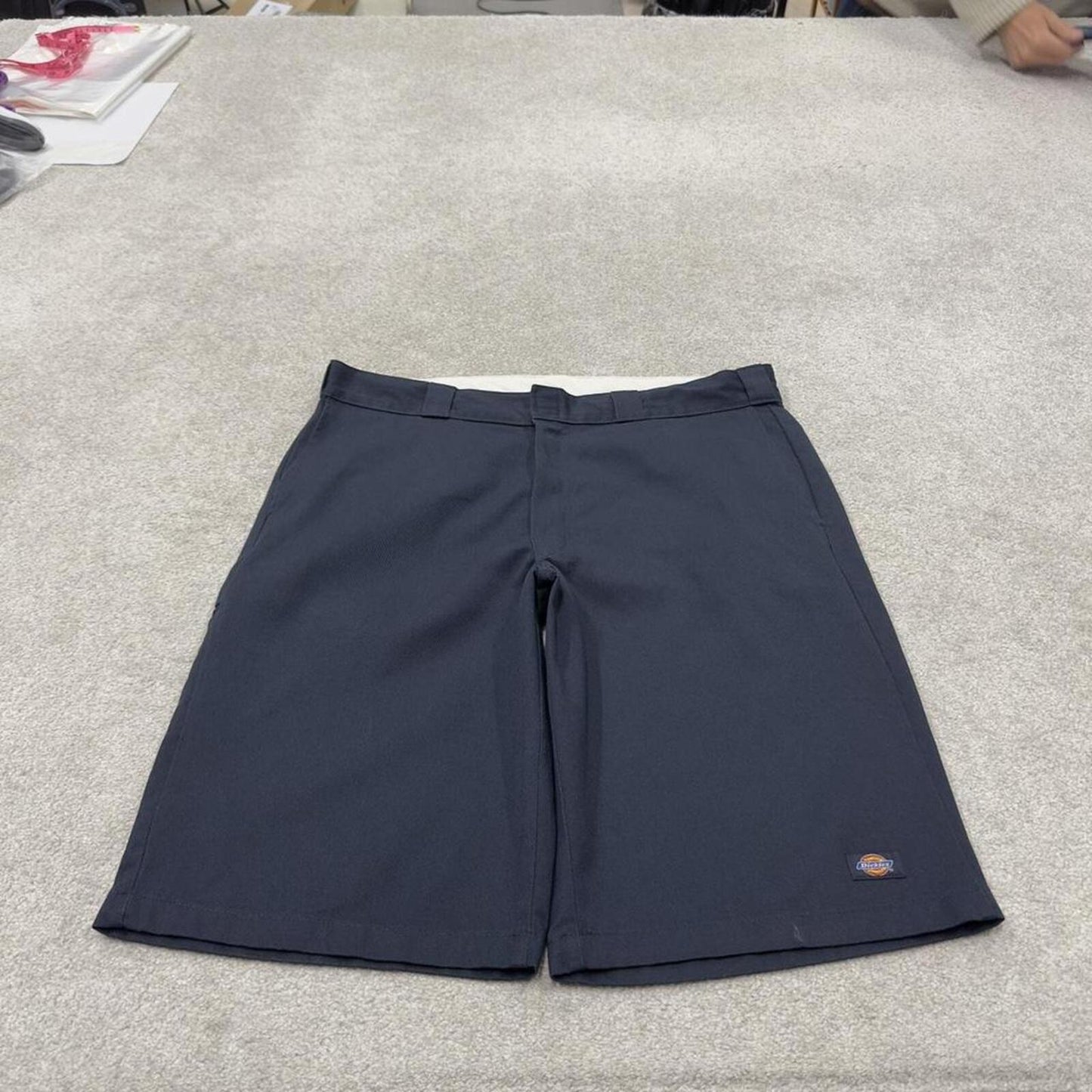 Dickies baggy carpenter shorts chino navy Chino style skater shorts long wide leg festival