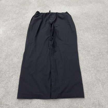 Reebok baggy tracksuit bottoms loose black Mesh lined embroidered drawstring track pants