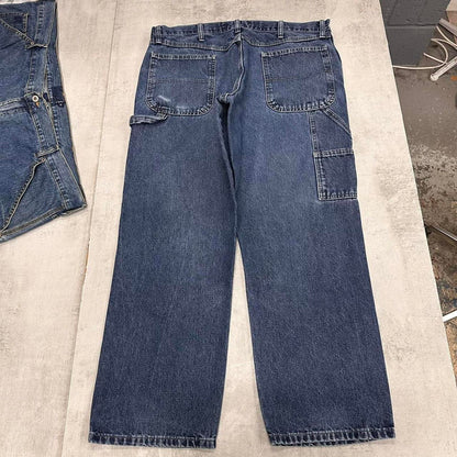 Wrangler carpenter jeans W38 L29 blue baggy denim y2k skater cargos patch logo