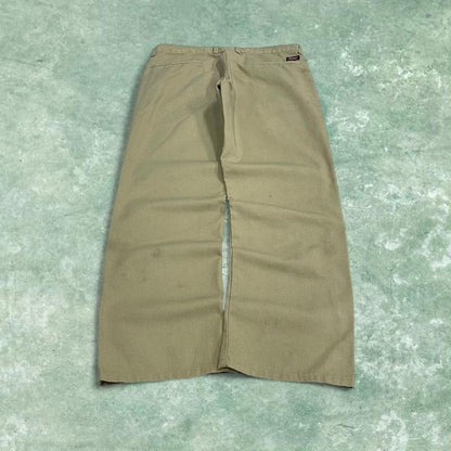 Y2K Dickies work pants khaki Straight twill chino style workwear skater trousers