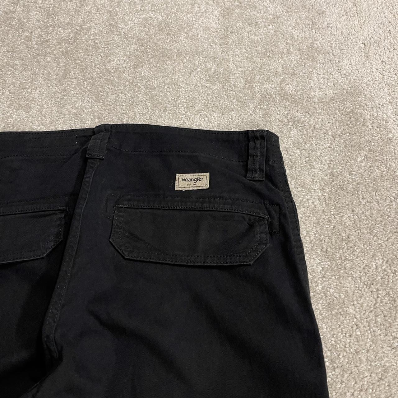 Wrangler cargo pants tapered leg y2k W32L32 black Chino style skate work trousers