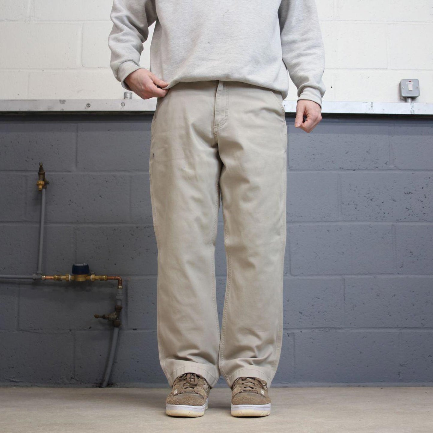 Carhartt carpenter skater pants W35L30 beige relaxed 90s style cargos
