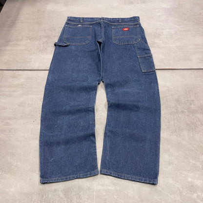 Baggy Dickies carpenter jeans W38L32 90s skate style blue thick denim cargos