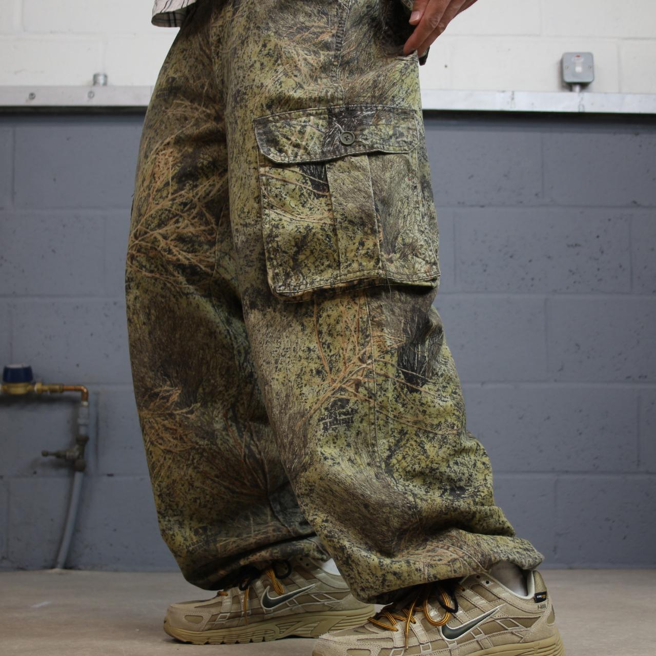 Women’s Mossy oak baggy camo cargo utility pants Y2K khaki outdoors hunting utility trousers