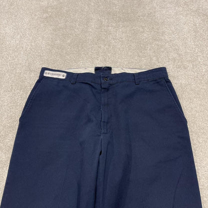 Loose vintage work pants faded navy Red Kap twill chino skate style trousers hi vi's detail