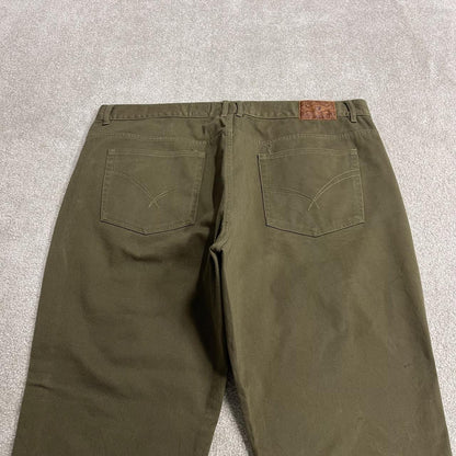 Y2K Evolution In Design jeans W44L32 green denim 100% cotton stitch design