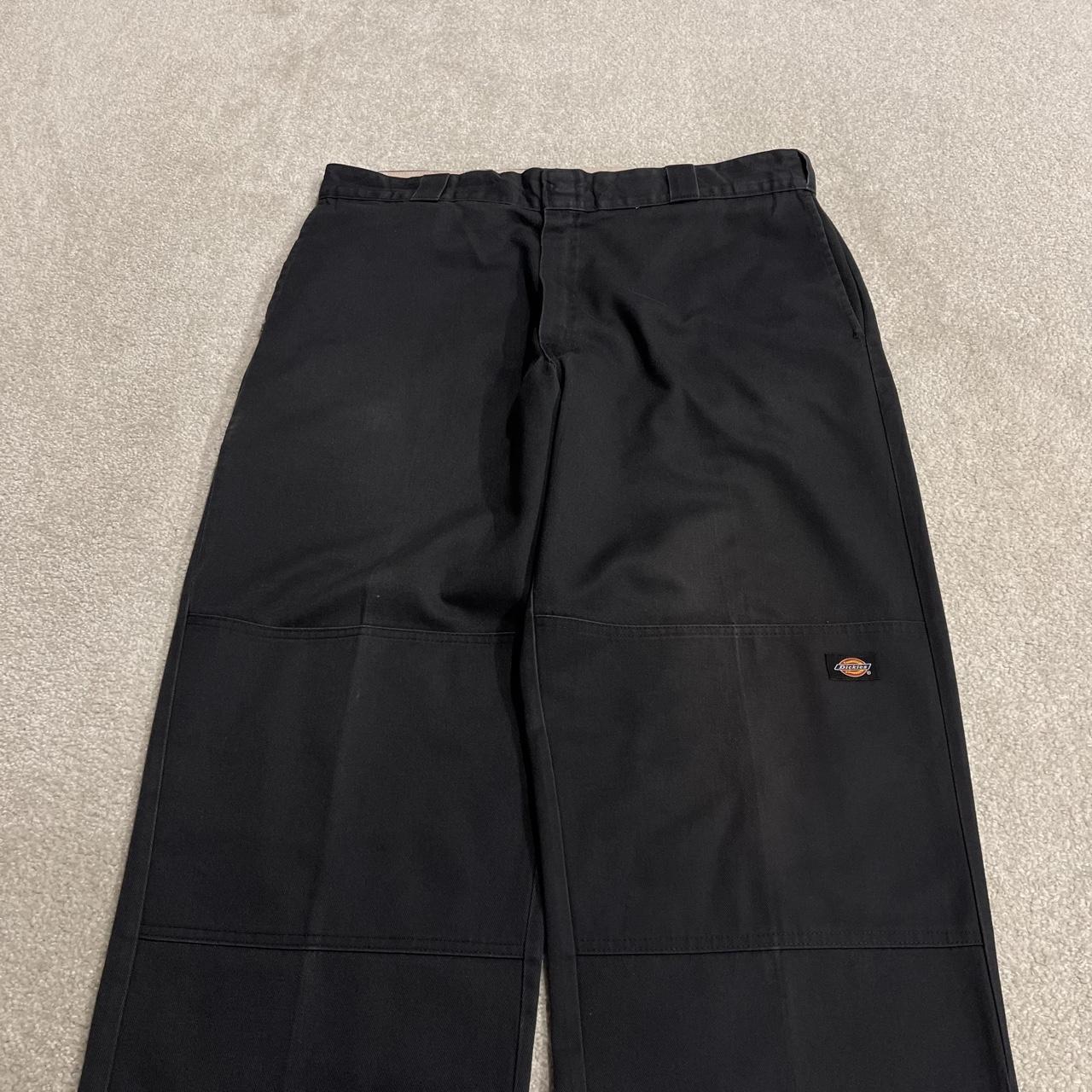 Dickies baggy double knee pants y2k black Loose fit wide-leg chino surfer skate trousers