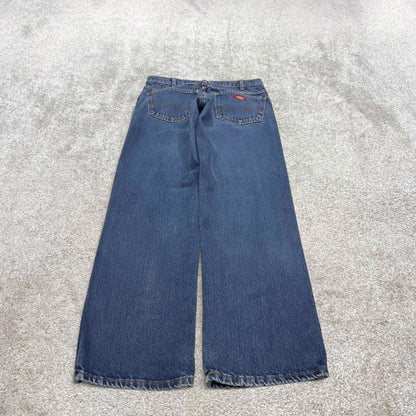 90s Dickies jeans casual workwear W32L32 loose blue 90s skate style thick denim pants streetwear