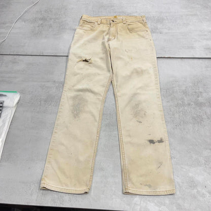 Carhartt carpenter jeans W30L30 beige 90s workwear skate style cargo pants