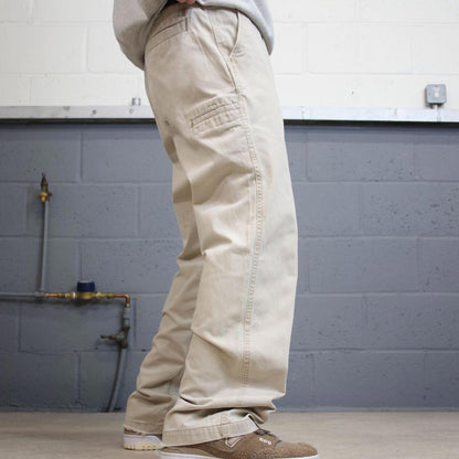 Y2K vintage carhartt carpenter pants beige Relaxed fit canvasy skate style workwear cargo pants