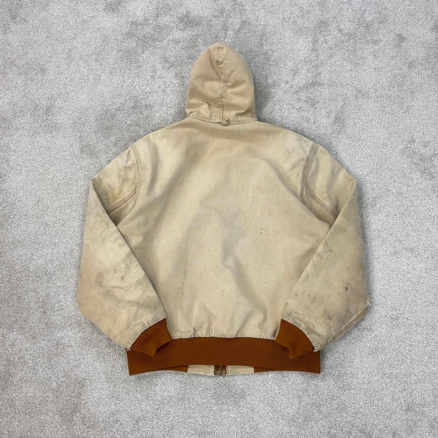 Vintage Carhartt hooded active jacket M canvas bomber