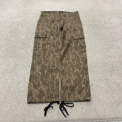 Realtree mossy oak camo cargo pants Y2K khaki waxy camouflage pattern cargo hunting style trousers